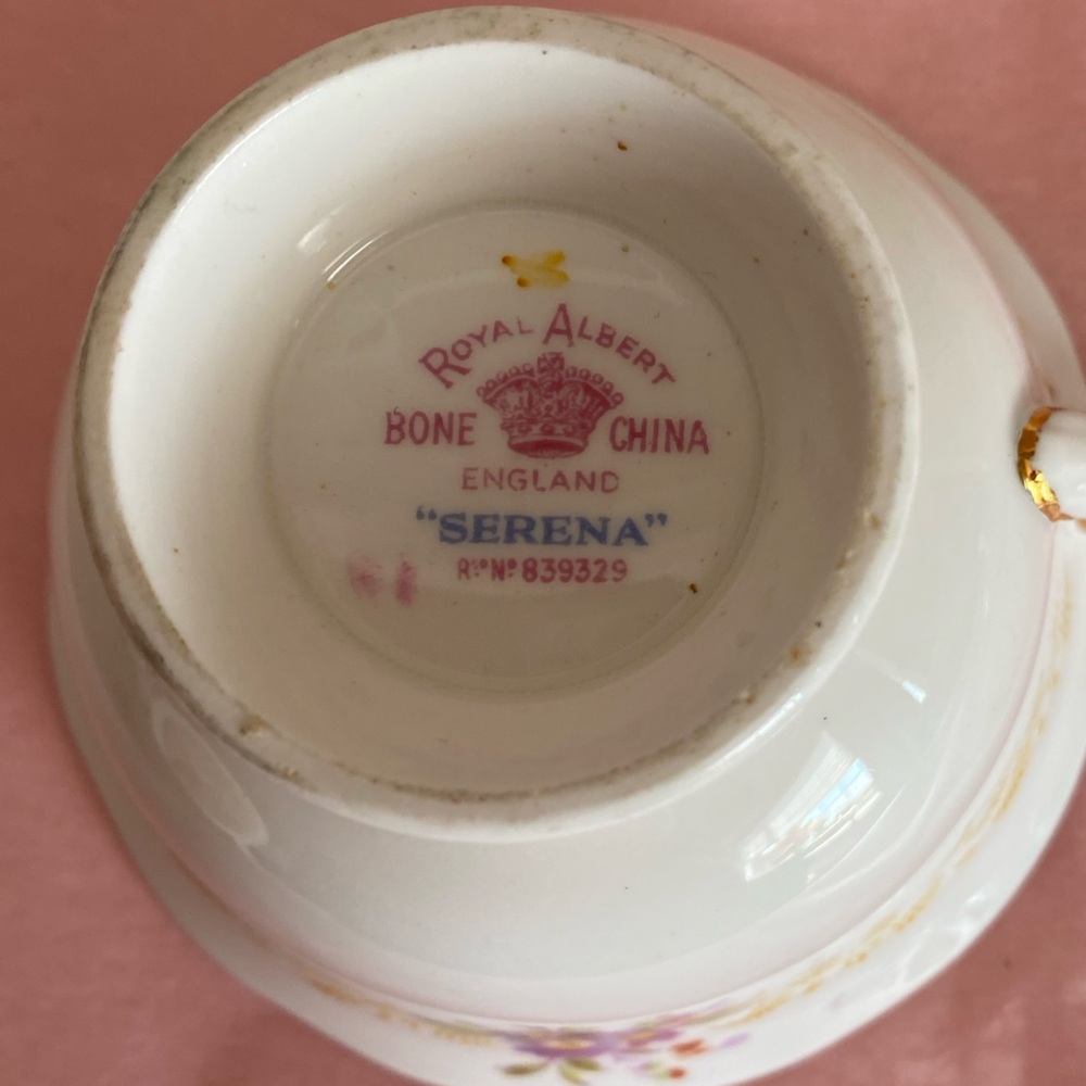 VTG Royal Albert Bone China Teacup and Saucer in the Pattern "Serena" - Picture 7 of 8